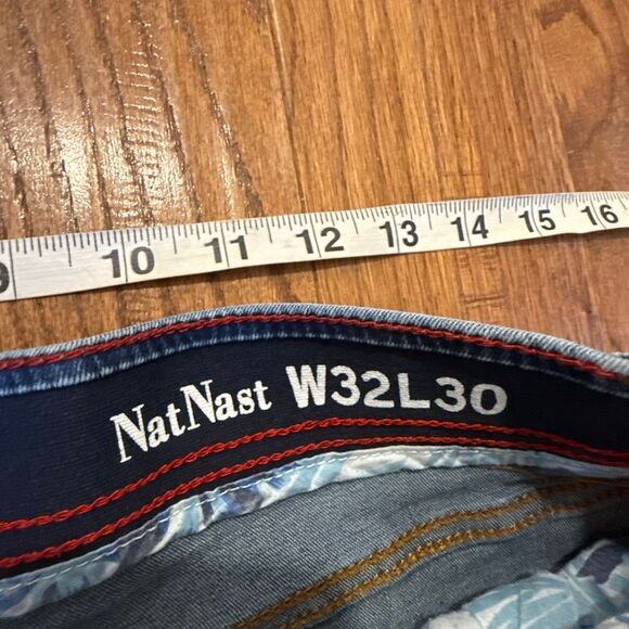 Nat Nast medium wash slim straight jeans 32x30 - Picture 3 of 9